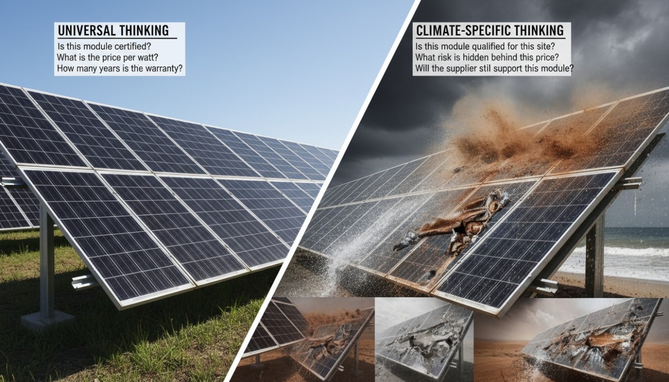 Standard PV Modules Are Not Standard Everywhere: How Climate Changes Module Selection